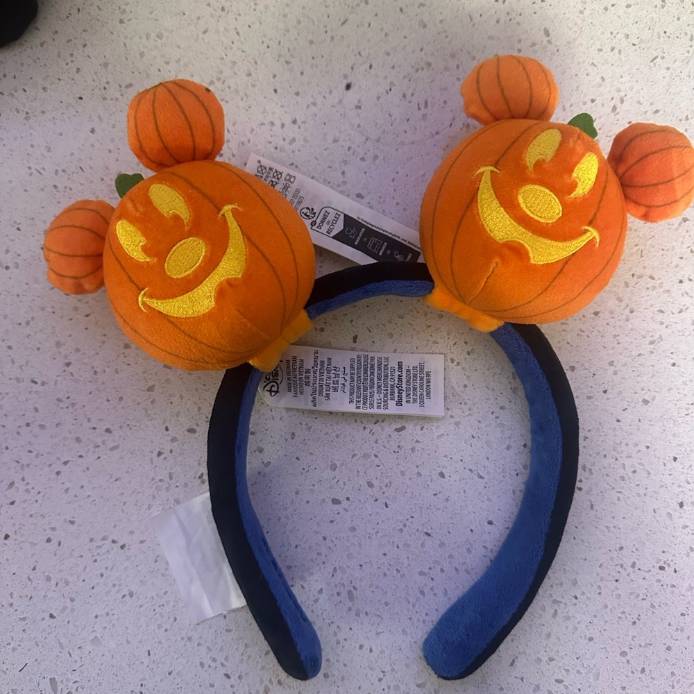 Disney Halloween Pumpkin Headband and Donald and Daisy Duck interchangeable